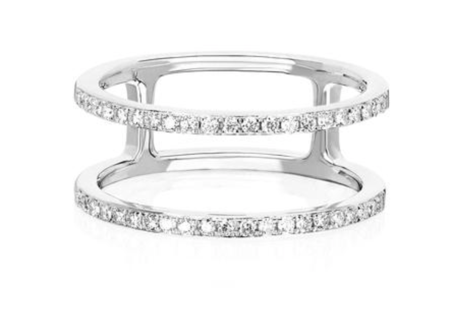 Thin Double Spiral Ring
