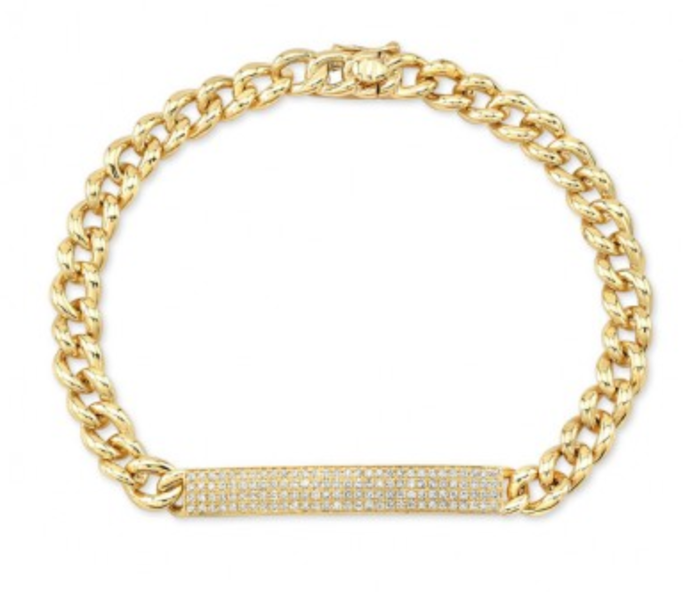 Chained Pavé ID Bracelet