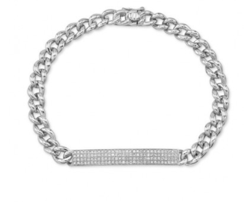 Chained Pavé ID Bracelet