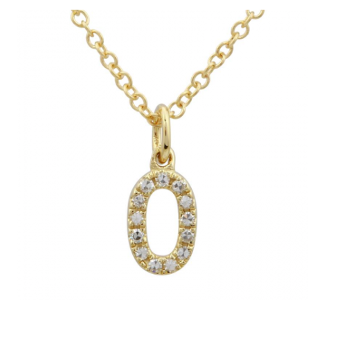 Mini Diamond Number Pendant