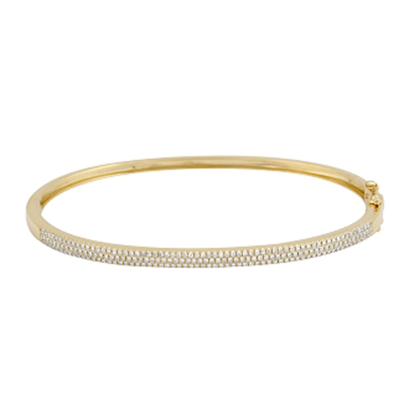 Triple Row Pavé Bangle