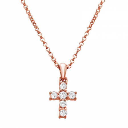 Micro Diamond Cross Necklace