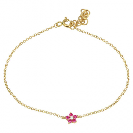 Petite Gemstone Flower Bracelets