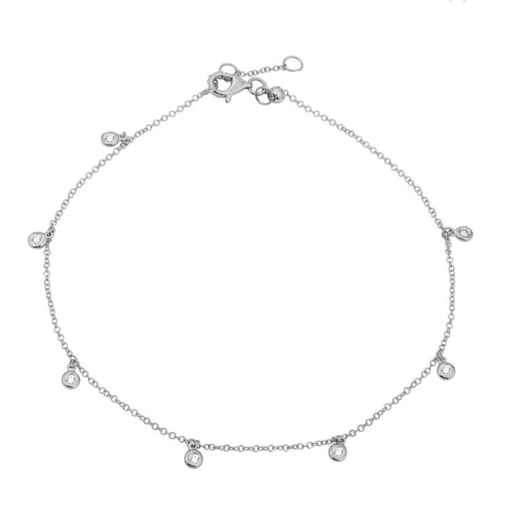 Diamond Bezels Anklet