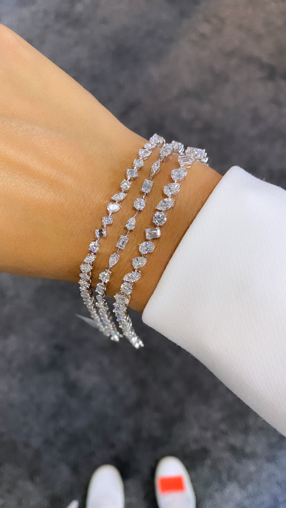 18k Multishape Tennis Bracelet