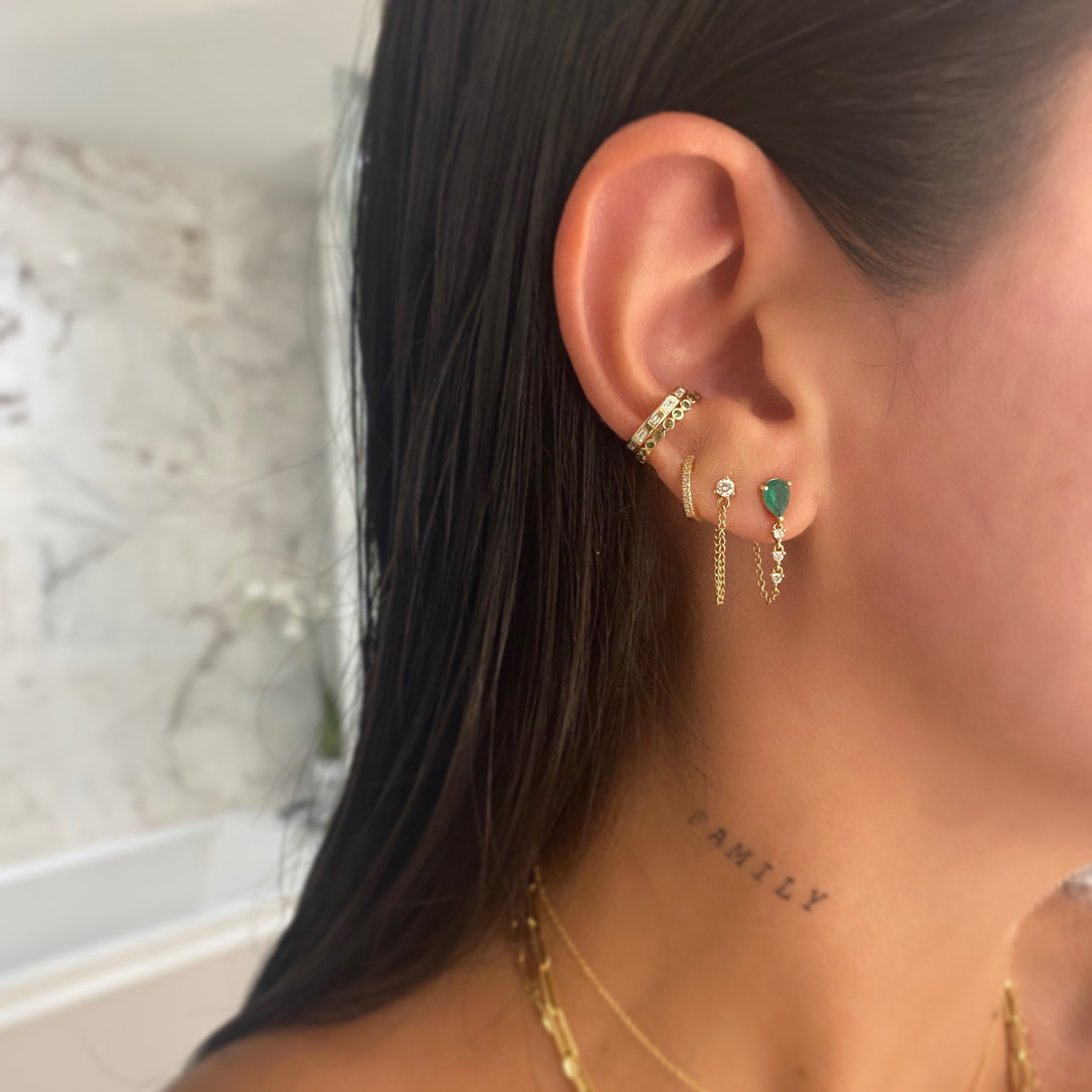 Baguette Diamond Ear Cuff