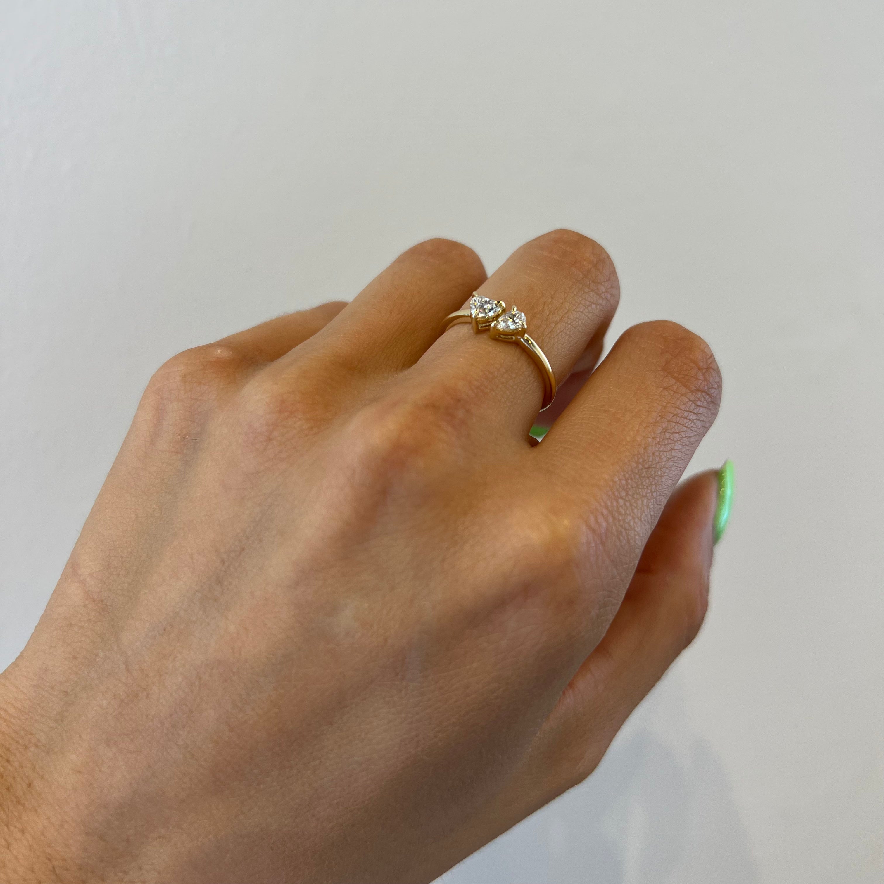 Heart + Pear Diamond Ring