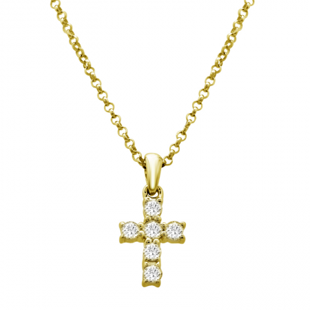 Micro Diamond Cross Necklace