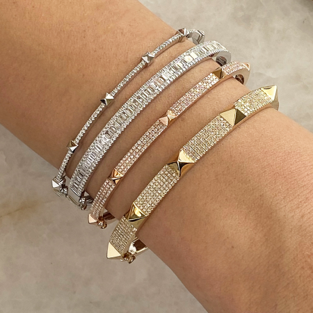 Thick 5mm Pyramid Bangle