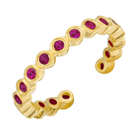 Bezel Gemstone Ear Cuff