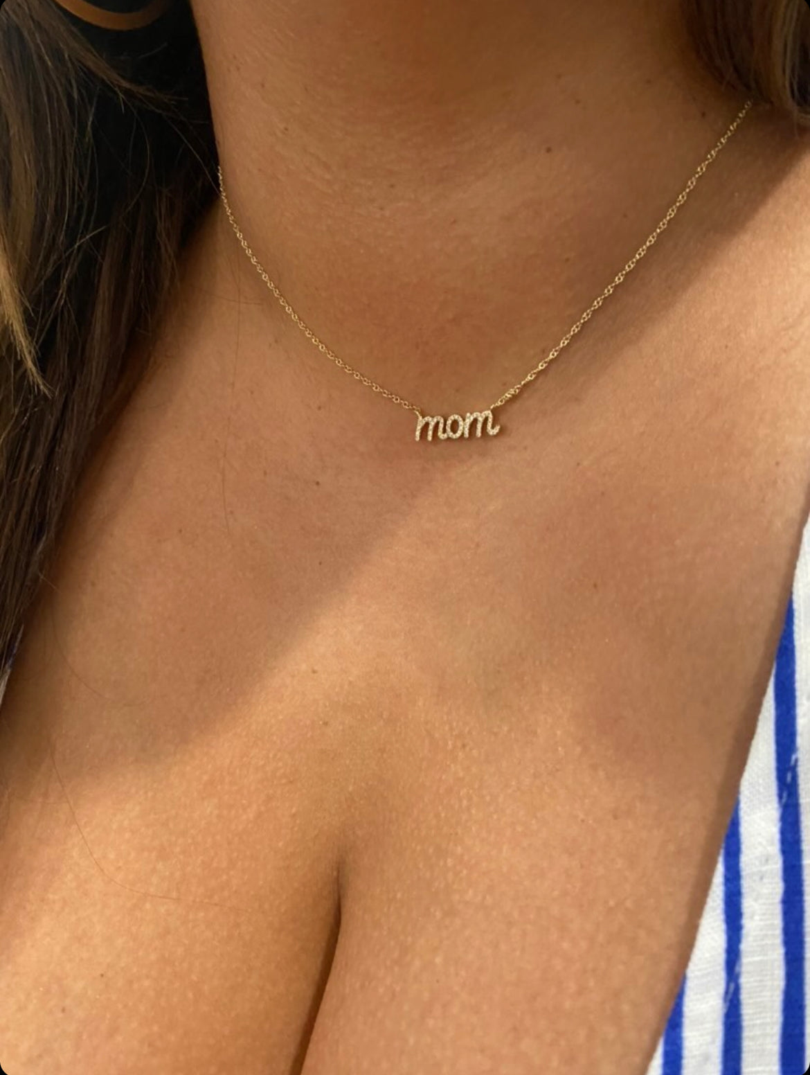 Lowercase Mom Necklace