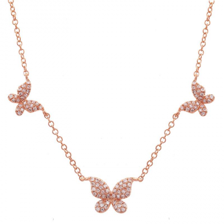 Triple Butterfly Necklace