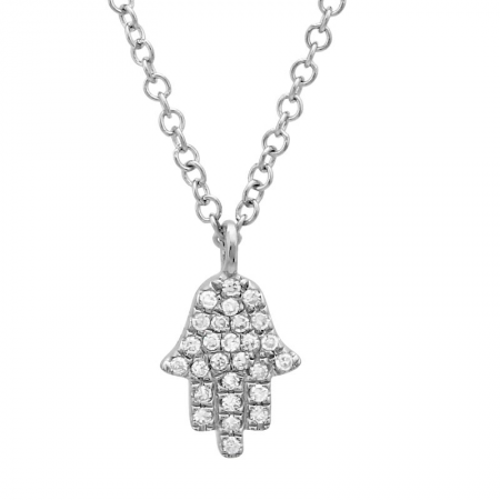 Micro Diamond Hamsa Necklace