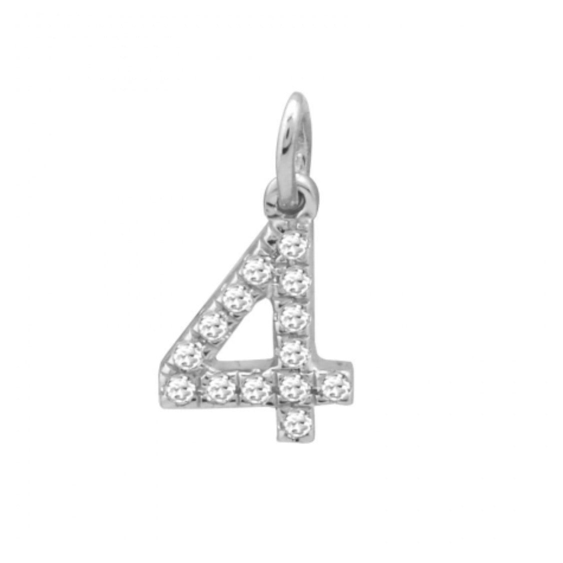 Mini Diamond Number Pendant