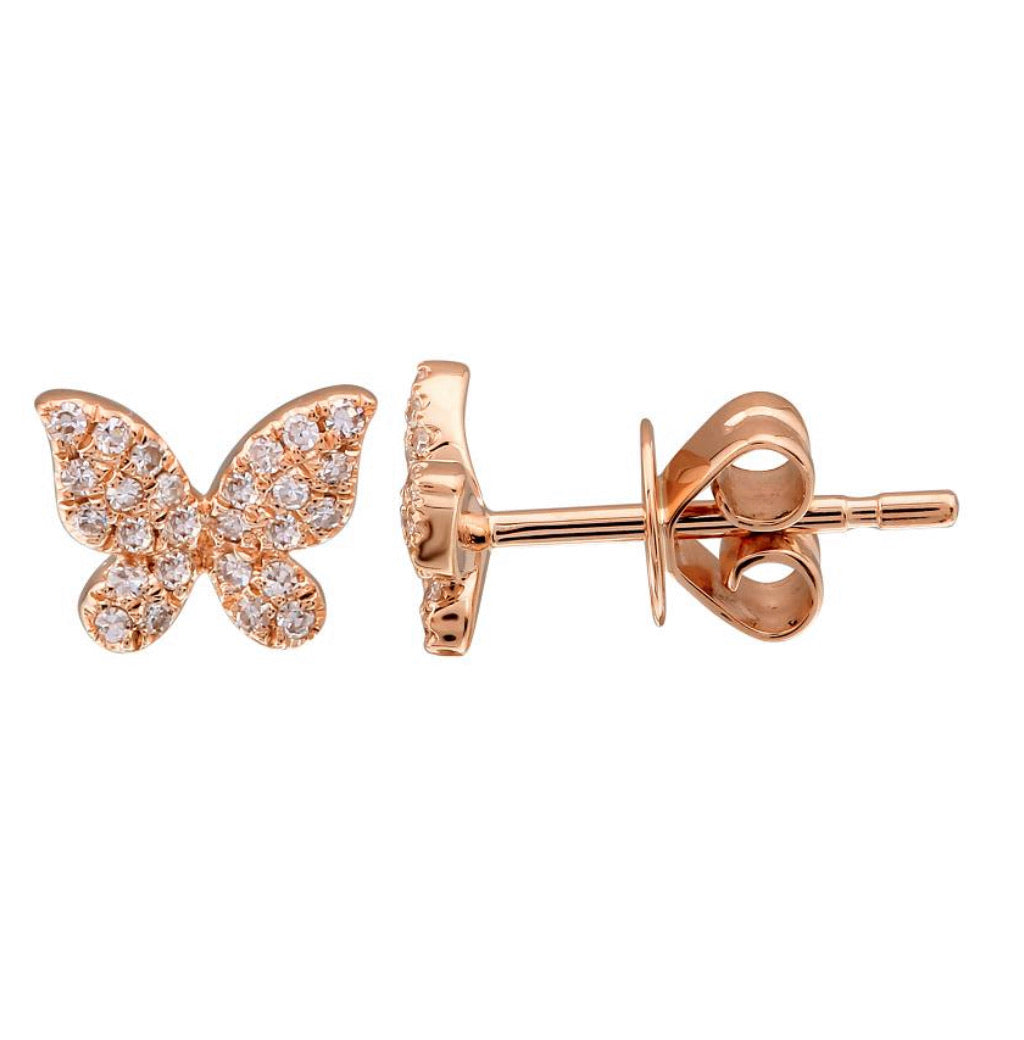 Pavé Butterfly Studs