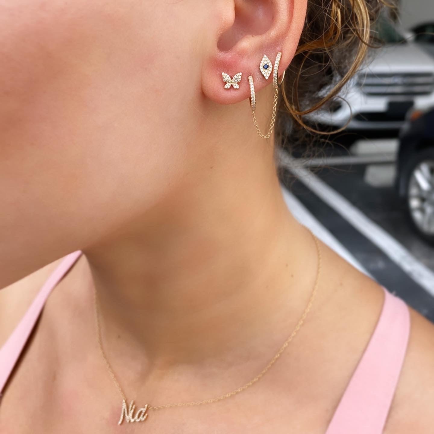 Pavé Butterfly Studs