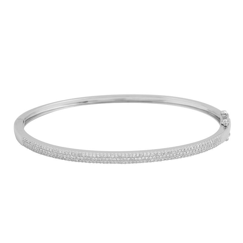 Triple Row Pavé Bangle