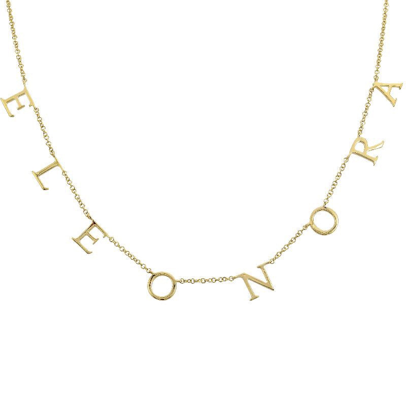 All Gold 6mm Name Necklace