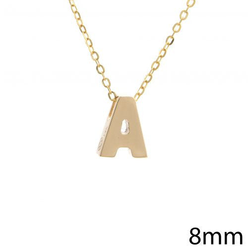 Chunky 8mm Initial Necklace