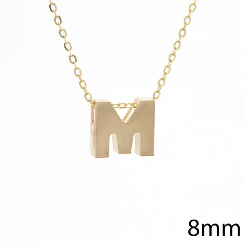 Chunky 8mm Initial Necklace